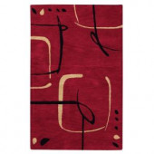 Home Decorators Collection Fragment Red 9 ft. 6 in. x 13 ft. 6 in. Area Rug