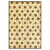 Kas Rugs Classic Panel Tabriz Ivory 5 ft. 3 in. x 7 ft. 7 in. Area Rug