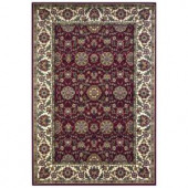 Kas Rugs Classic Kashan Red/Ivory 7 ft. 7 in. x 10 ft. 10 in. Area Rug