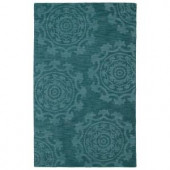 Kaleen Imprints Classic Turquoise 3 ft. 6 in. x 5 ft. 6 in. Area Rug