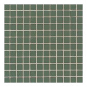 Daltile Maracas Green Leaf 12 in. x 12 in. 8mm Frosted Glass Mesh-Mounted Mosaic Wall Tile (10 sq. ft. / case)