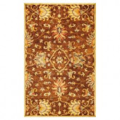 Kas Rugs Touch of Agra Mocha 5 ft. x 8 ft. Area Rug
