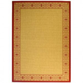 Safavieh Courtyard Natural/Red 8.9 ft. x 12 ft. Area Rug