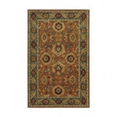 Home Decorators Collection Chateaux Rust and Blue 3 ft. x 5 ft. Area Rug