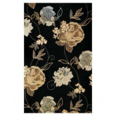 Kas Rugs Large Poppies Black 3 ft. 3 in. x 5 ft. 3 in. Area Rug