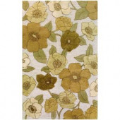 BASHIAN Verona Collection Floating Flowers Beige 8 ft. 6 in. x 11 ft. 6 in. Area Rug