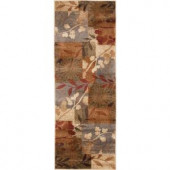 Tayse Rugs Impressions Blue 2 ft. 7 in. x 7 ft. 3 in. Transitional Runner