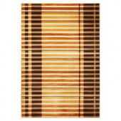 Kas Rugs Stripe up the Bands Earthtone 7 ft. 10 in. x 9 ft. 10 in. Area Rug