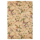 Kas Rugs Floral Scroll Blush 8 ft. x 11 ft. Area Rug