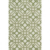 Loloi Rugs Weston Lifestyle Collection Ivory Green 3 ft. 6 in. x 5 ft. 6 in. Area Rug