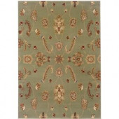 LR Resources Transitional Green Rectangle 5 ft. 3 in. x 7 ft. 5 in. Plush Indoor Area Rug