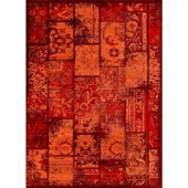 United Weavers Holt Fire Beige and Red 7 ft. 10 in. x 10 ft. 6 in. Area Rug