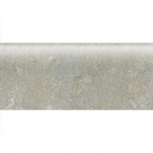 Daltile Sandalo Castillian Gray 2 in. x 6 in. Ceramic Bullnose Wall Tile
