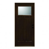 Main Door Craftsman Collection 1 Lite Prefinished Antique Mahogany Type Solid Wood Entry Door