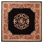 Home Decorators Collection Calais Black 7 ft. 9 in. Square Area Rug