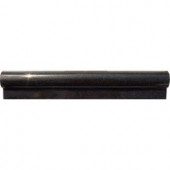 MS International Absolute Black Rail Molding 2 in. x 12 in. Polished Granite Wall Tile