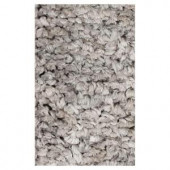 Kas Rugs Stocky Shag Grey 2 ft. 3 in. x 3 ft. 9 in. Area Rug