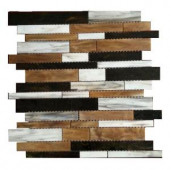 Splashback Tile Matchstix Mockingbird 10 in. x 11 in. Glass Floor and Wall Tile