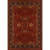 Home Dynamix Antiqua Red/Navy Blue 7 ft. 8 in. x 10 ft. 2 in. Area Rug