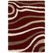United Weavers Overstock Gatsby Cranberry 7 ft. 10 in. x 10 ft. 6 in. Contemporary Area Rug