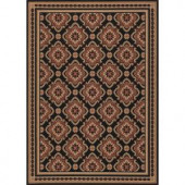 Hampton Bay Red and Black All Over 5 ft. 3 in. x 7 ft. 4 in. Indoor Outdoor Area Rug