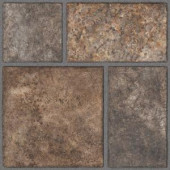 TrafficMASTER Allure Yukon Brown Resilient Vinyl Tile Flooring - 4 in. x 4 in. Take Home Sample