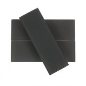Splashback Tile Contempo 4 in. x 12 in. Smoke Gray Frosted Glass Tile