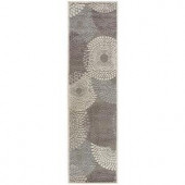 Nourison Graphic Illusions Grey 2 ft. 3 in. x 8 ft. Runner