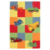 Kas Rugs Trucks and Blocks Multicolor 7 ft. 6 in. x 9 ft. 6 in. Area Rug