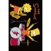 Fun Rugs The Simpsons Rock Stars Black 5 ft. 3 in. x 7 ft. 6 in. Area Rug
