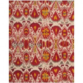 Safavieh Ikat Ivory/Red 8 ft. x 10 ft. Area Rug
