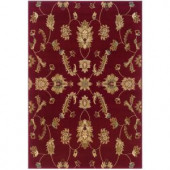 LR Resources Transitional Red Runner 1 ft. 10 in. x 7 ft. 1 in. Plush Indoor Area Rug