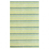 Kas Rugs Pinstripe Green 8 ft. x 10 ft. Area Rug