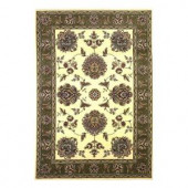 Kas Rugs Classic Mahal Ivory/Sage 3 ft. 3 in. x 4 ft. 11 in. Area Rug
