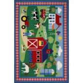 LA Rug Inc. Olive Kids Country Farm Multi Colored 19 in. x 29 in. Accent Rug
