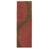 Home Decorators Collection Fantasia Brown and Terra 2 ft. 6 in. x 8 ft. Runner