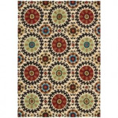 Nourison Suzani Ivory 8 ft. x 10 ft. 6 in. Area Rug