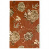 Kas Rugs Large Poppies Sienna 2 ft. 6 in. x 4 ft. 2 in. Area Rug
