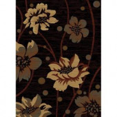 United Weavers Blossom Black 5 ft. 3 in. x 7 ft. 2 in. Area Rug