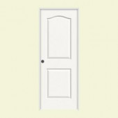 JELD-WEN Woodgrain 2-Panel Eyebrow Top Painted Molded Prehung Interior Door