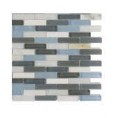 Splashback Tile Cleveland Shannon Mini Brick Mixed Materials Floor and Wall Tile - 6 in. x 6 in. Tile Sample