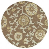 Kaleen Carriage Cornish Graphite 7 ft. 9 in. x 7 ft. 9 in. Round Area Rug