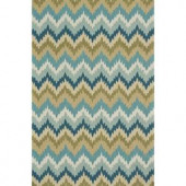 Loloi Rugs Summerton Life Style Collection Aqua Green 5 ft. x 7 ft. 6 in. Area Rug