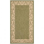 Safavieh Courtyard Olive/Natural 2 ft. x 3 ft. 7 in. Area Rug