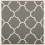 Safavieh Courtyard Grey/Beige 5.3 ft. x 5.3 ft. Square Area Rug
