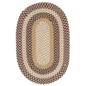 Colonial Mills Burmingham Plum Oasis 5 ft. x 8 ft. Oval Braided Accent Rug