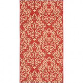 Safavieh Courtyard Red/Creme 4 ft. x 5.6 ft. Area Rug
