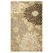 Kas Rugs Awesome Mum Sage 3 ft. 6 in. x 5 ft. 6 in. Area Rug