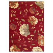 Kas Rugs Rose to Riches Red 7 ft. 10 in. x 9 ft. 10 in. Area Rug