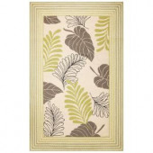 Kas Rugs Green Scape Ivory/Green 5 ft. x 7 ft. 3 in. Area Rug